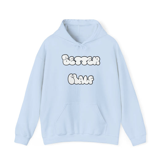 “Better Half” Graffiti Hoodie Light Blue